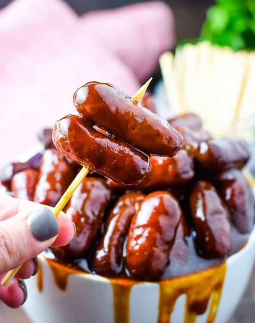 Slow Cooker Little Smokies with Kansas Schmidty BBQ